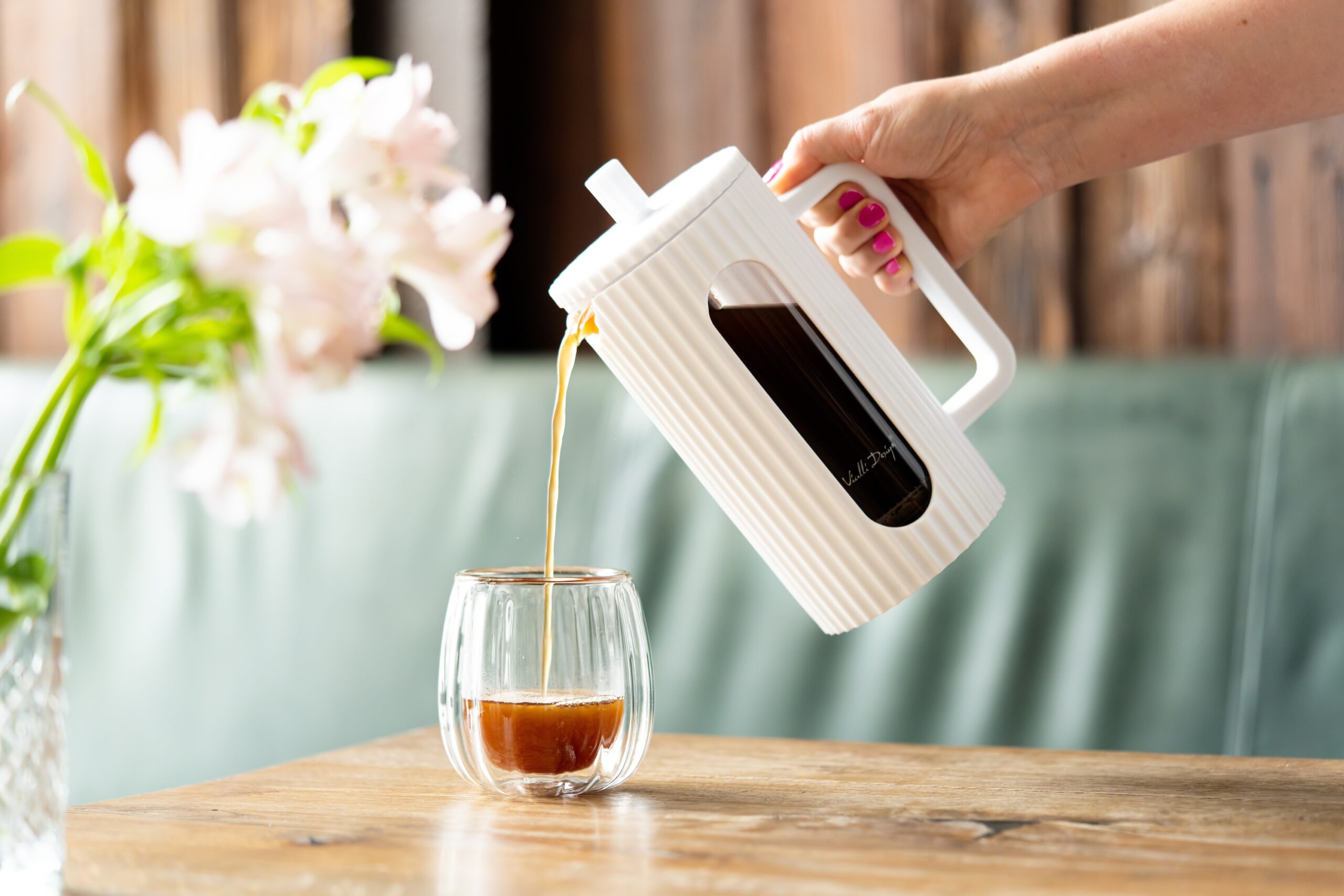 ZAPARZACZ DO KAWY I HERBATY 1000 ML BIAŁY - obrazek 3